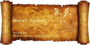 Wurst József névjegykártya