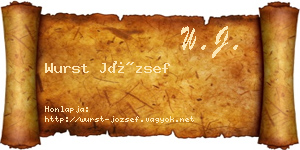 Wurst József névjegykártya